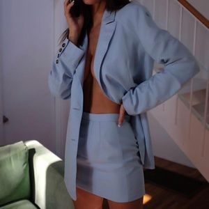 Inamorata 
Powder Blue 
Suit Skirt Set